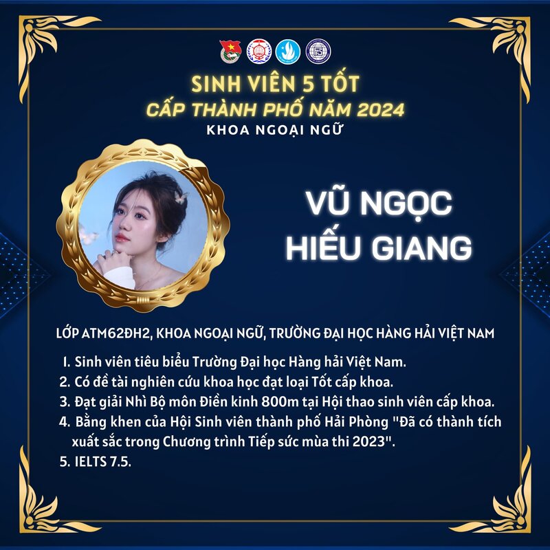 Vinh danh Sinh viên 5 tốt cấp Thành phố 2024
